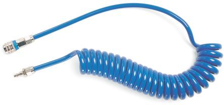C199589905, CEJN 4m Blue Coil Tubing with Connector, PUR, Трубка