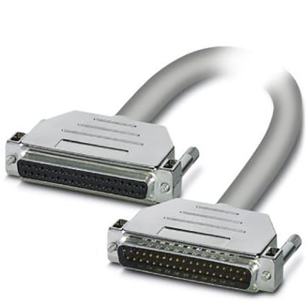 1066608, Phoenix Contact D-Sub 37-Pin to D-Sub 37-Pin Female, Male Cable & Connector, 25 V ac, 60 V dc