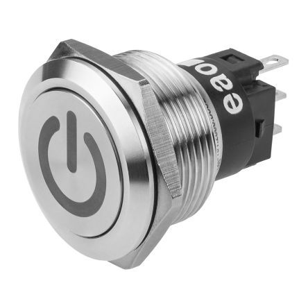 82-6151.2000.B002, EAO CO Latching Push Button Switch, IP65, IP67, Panel Mount, 240V ac, Кнопочный переключатель