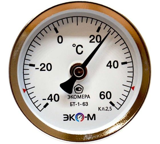 Термометр биметаллический Физтех ТБф-120 0…120C кт.1,5 d.100 IP54 ОШх6 ГЗЛ-РТ A2.0x14 U64x9/1, с гильзой (латунь) 4687205455284