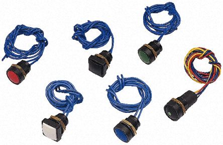 49-59115, ITW Switches ITW 49-59 Single Pole Single Throw (SPST) Momentary Clear LED Push Button Switch, IP67, 16 (Dia.)mm, Panel Mount, 250V, Кнопочный переключатель