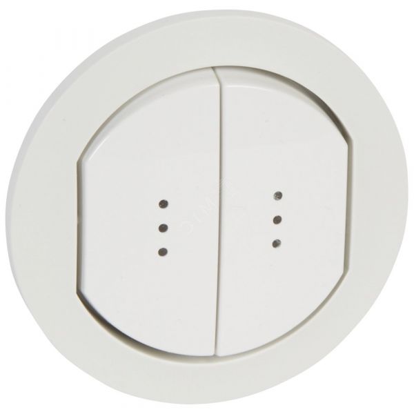 Клавиша выключателя двойная с подсветкой IP44