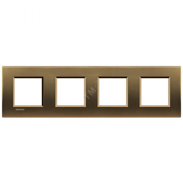 LivingLight Рамка прямоугольная 4 поста Бронза