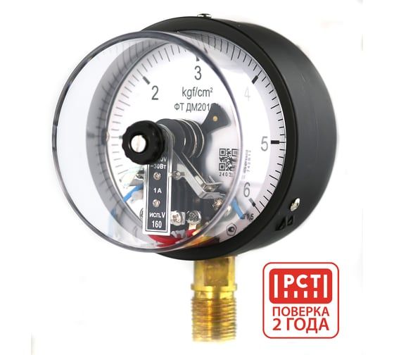 Манометр электроконтактный Физтех ДМ2010ф исп V 0-6 кгс/см2 кт.1,5 d.100 IP40 M20_1,5 РШ 4687205638250