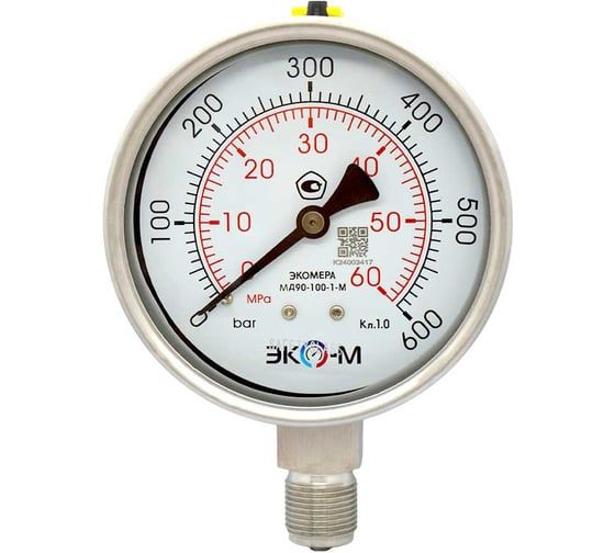 Манометр виброустойчивый Физтех ДМ8008-ВУф исп 2 0-60 МПа кт.1,0 d.160 IP54 M20x1,5 РШ, Глицерин 4687205454812