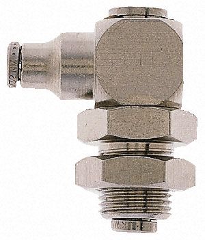 100490800, Norgren Pneumatic Bulkhead Threaded-to-Tube Adapter, Push In 8 mm BSPPx8mm, Переходник