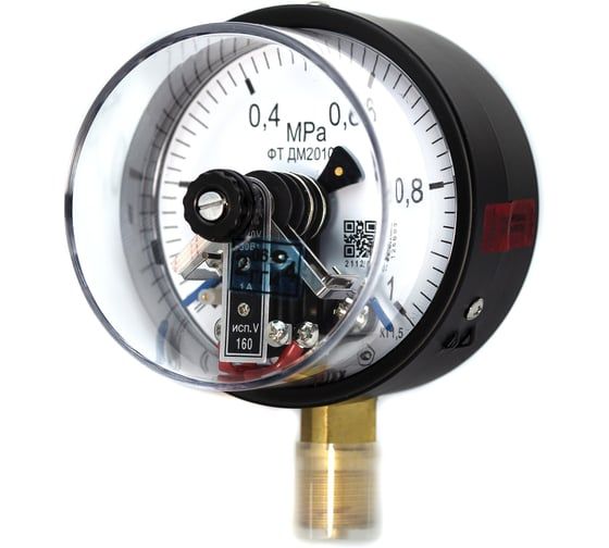 Манометр электроконтактный Физтех ДМ2005ф исп V 0-4 МПа кт.1,5 d.160 IP40 M20х1,5 РШ 4687205178114