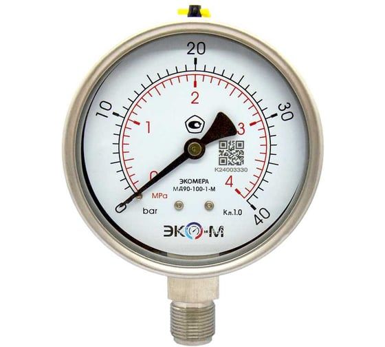 Манометр виброустойчивый Физтех ДМ8008-ВУф исп 2 0-4 МПа кт.1,0 d.160 IP54 M20x1,5 РШ, Глицерин 4687205454751