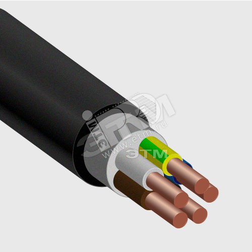 Кабель силовой ВВГнг(А)-LS 5х1.5-0.660 (N.PE) однопроволочный круглый