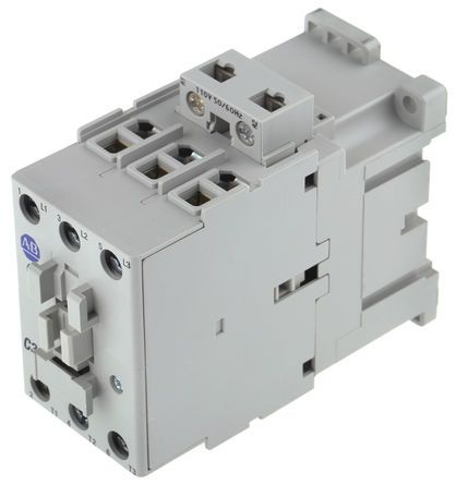100-C30KD00, Allen Bradley 3 Pole Contactor - 30 A, 110 V ac Coil, 100 Series, 3NO, 15 kW, Контактор