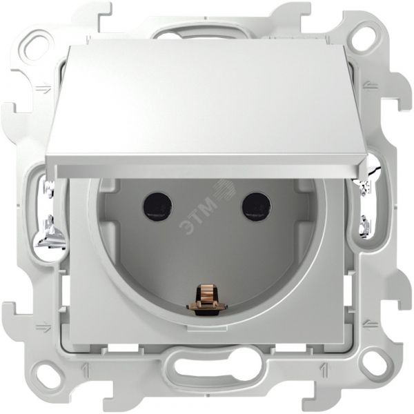 Розетка 2К+З IP44 Push&Go, белый