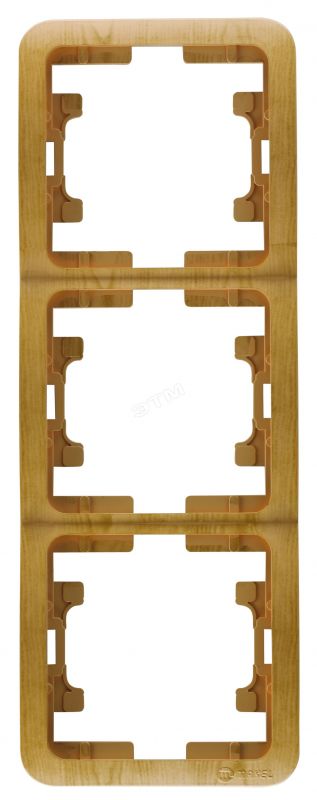 Mimoza Рамка 3 поста вертикальная дуб