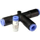 KCH06-M5, SMC Fitting self seal straight male connector 6mm to M5 thread, Прямой фитинг