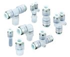 KPH08-02, SMC Fitting clean series resin one touch straight male connector 8mm to R 1/4 male thread, Прямой фитинг