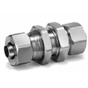 KFG2E0604-00, SMC KFG2E-00, Stainless Steel 316 Insert Fittings, Bulkhead Union, Прямой фитинг