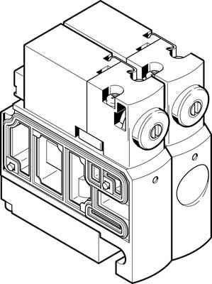 Festo CPVSC1-M1H-J-P-QB solenoid valve, Клапан