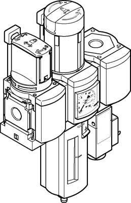 Festo MSB4N-1/4:C3J1F3-WP service unit combination, Сборка