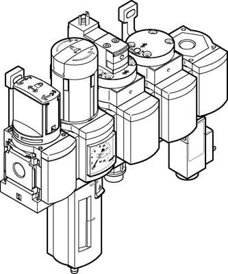 Festo MSB4N-1/4:C3J2D7A1F3-WP service unit combination, Сборка