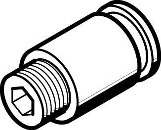 Festo QB-10-32-UNF-1/4-I-U push-in fitting, Прямой фитинг