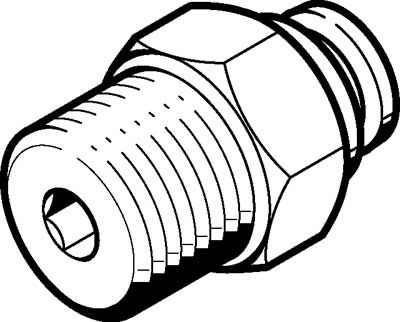 Festo QB-10-32-UNF-3/16-U push-in fitting, Прямой фитинг