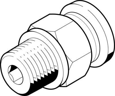 Festo QB-3/8-3/8-U-M push-in fitting, Прямой фитинг