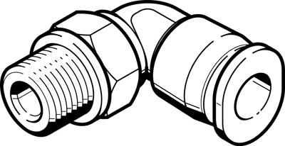 Festo QBML-10-32-UNF-5/32-U push-in L-fitting, Прямой фитинг
