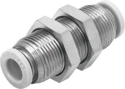 Festo QBS-1/2T-U push-in bulkhead connector, Переходник