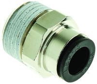 3175 08 17, Legris Threaded-to-Tube Pneumatic Fitting R 3/8 to Push In 8 mm, LF3000 Series, 20 bar, Переходник
