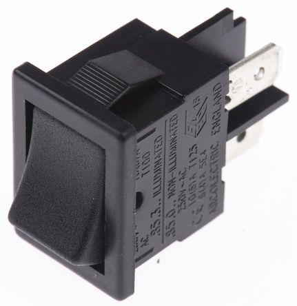 H8500VBAAA, Arcolectric Single Pole Single Throw (SPST), On-Off Rocker Switch Panel Mount, Клавишный переключатель