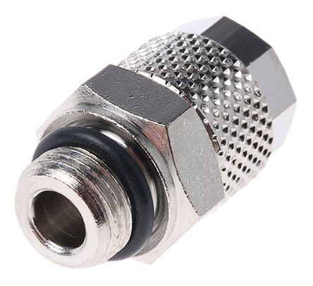 1020-8/6-1/8, RS PRO Threaded-to-Tube Pneumatic Fitting G 1/8 to Push In 8 mm, 15 bar, Переходник