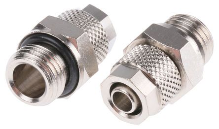 1020-8/6-1/4, RS PRO Threaded-to-Tube Pneumatic Fitting G 1/4 to Push In 8 mm, 15 bar, Переходник