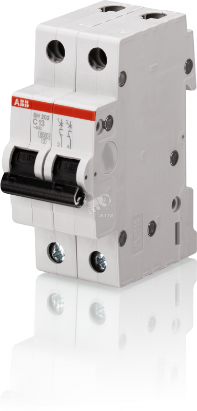 Выключатель автоматический двухполюсный 20А С SH202 6.0кА