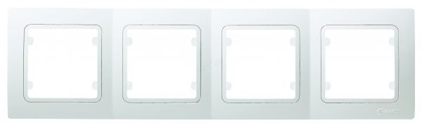 Lillium Kare Рамка 4 поста белая + вставка