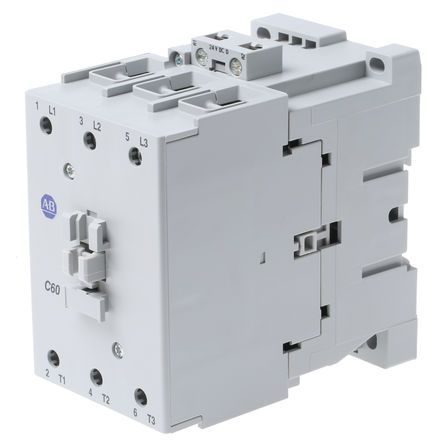 100-C60DJ00, Allen Bradley 3 Pole Contactor - 60 A, 24 V dc Coil, 100 Series, 3NO, 32 kW, Контактор