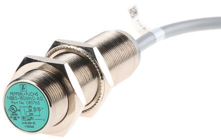 NBB5-18GM60-A0, Pepperl + Fuchs M18 x 1 Inductive Sensor - Barrel, NPN-NO/NC Output, 5 mm Detection, IP67, Cable Terminal, Индуктивный датчик приближения