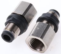 3136 06 13, Legris Pneumatic Bulkhead Threaded-to-Tube Adapter, Push In 6 mm, G 1/4 Female BSPPx6mm, Переходник