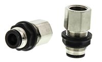 3136 08 13, Legris Pneumatic Bulkhead Threaded-to-Tube Adapter, Push In 8 mm, G 1/4 Female BSPPx8mm, Переходник