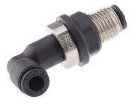 3139 04 00, Legris Pneumatic Bulkhead Tube-to-Tube Adapter Elbow Push In 4 mm to Push In 4 mm, Переходник