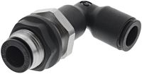 3139 08 00, Legris Pneumatic Bulkhead Tube-to-Tube Adapter Elbow Push In 8 mm to Push In 8 mm, Переходник