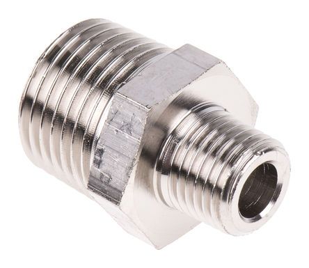 0900 13 21, Legris LF3000 20 bar Brass Pneumatic Straight Threaded Adapter, R 1/4 Male To R 1/2 Male, Переходник