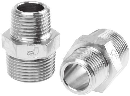 0900 21 27, Legris LF3000 20 bar Brass Pneumatic Straight Threaded Adapter, R 1/2 Male To R 3/4 Male, Переходник