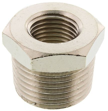 0904 13 21, Legris LF3000 60 bar Brass Pneumatic Straight Threaded Adapter, R 1/2 Male To G 1/4 Female, Переходник
