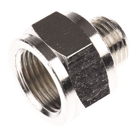 0906 13 17, Legris LF3000 60 bar Brass Pneumatic Straight Threaded Adapter, G 1/4 Male To G 3/8 Female, Переходник