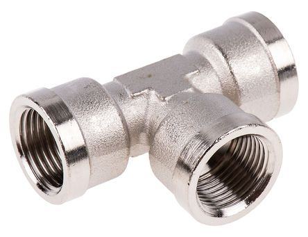 Legris Hydraulic Tee Threaded Adapter 0915 00 17, Connector A G 3/8 Female Connector B G 3/8 Female, Переходник