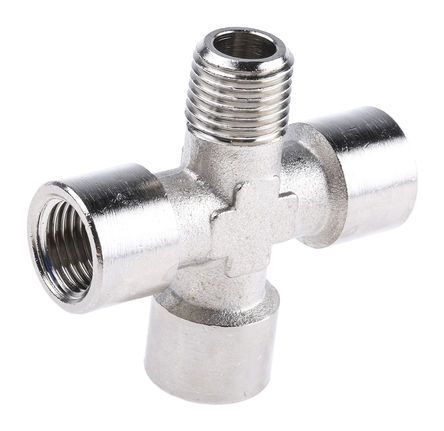 0909 00 13, Legris Pneumatic Cross Threaded Adapter R 1/4 Male, G 1/4 Female Male, Переходник