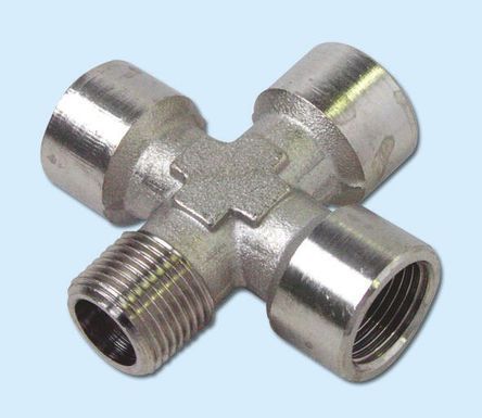 0909 00 17, Legris Pneumatic Cross Threaded Adapter R 3/8 Male, G 3/8 Female Male, Переходник