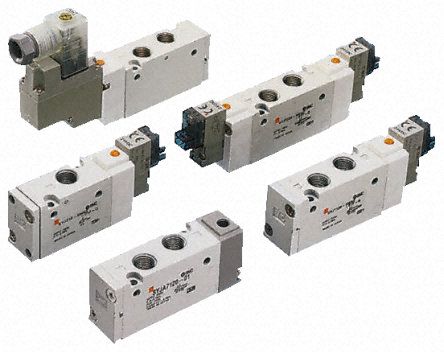 SYJ7220-4DZ-01F-Q, SMC 5/2 Pneumatic Control Valve Solenoid/Solenoid G 1/8 SYJ7000 Series, Клапан