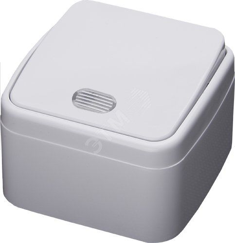 Выключатель одноклавишный с индикатором, Basic, белый,