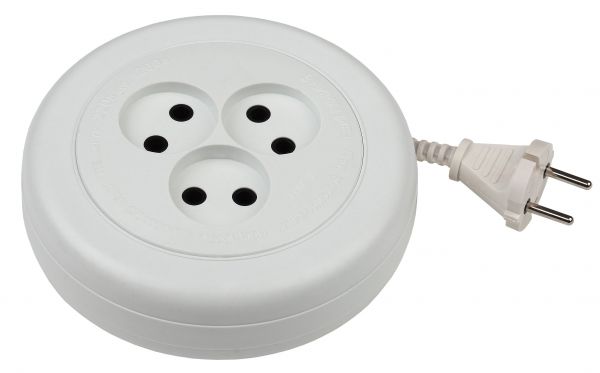 Удлинитель UR6-3-5m/УХ6-103 рулетка без заземления,1300Вт, 3 гнезда, 5м 5/20/600 UR6-3-5m