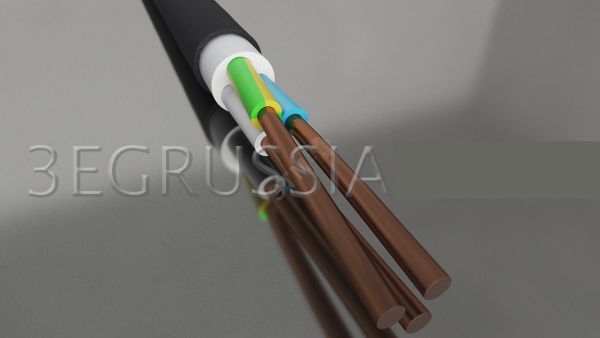 Кабель силовой ППГнг(А)-HF 3х2.5(N. PE) -0.66  однопроволочный